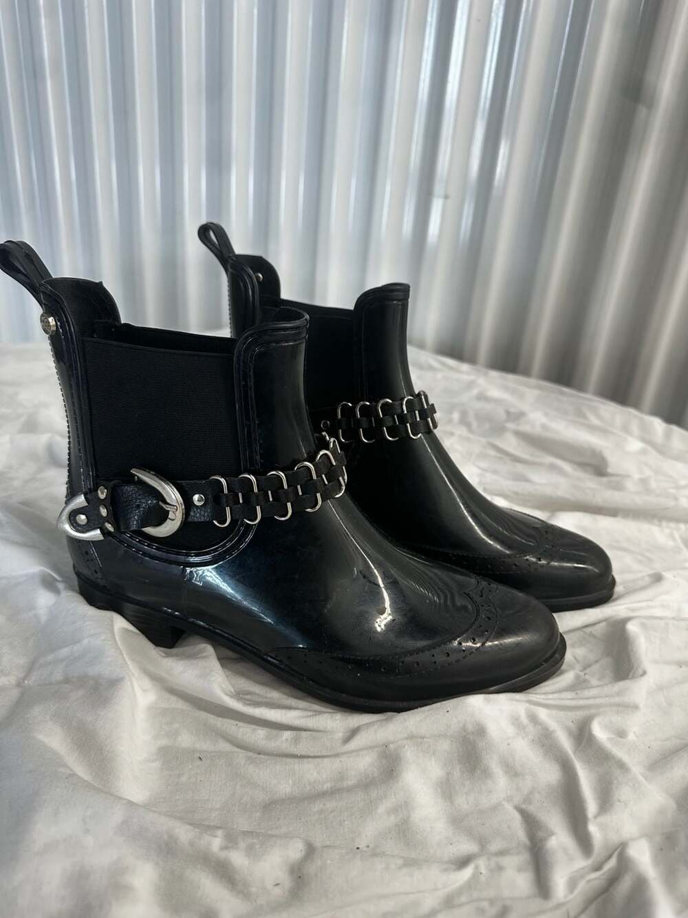 Henry Ferrera Survivor-100 Black Rain Boots Size 7